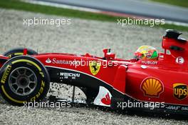 Esteban Gutierrez (MEX) Ferrari SF15-T Test and Reserve Driver runs off the circuit and into a gravel trap. 24.06.2015. Formula 1 Testing, Day Two, Spielberg, Austria, Wednesday.