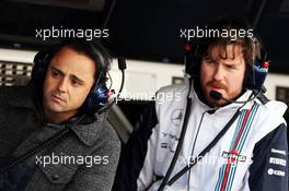 (L to R): Felipe Massa (BRA) Williams with Rob Smedley (GBR) Williams Head of Vehicle Performance. 22.02.2015. Formula One Testing, Day Four, Barcelona, Spain.