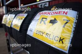 Tyre blankets for Kimi Raikkonen (FIN) Ferrari. 28.02.2015. Formula One Testing, Day Three, Barcelona, Spain.
