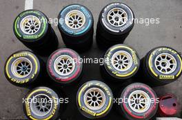 Pirelli tyres. 01.03.2015. Formula One Testing, Day Four, Barcelona, Spain.