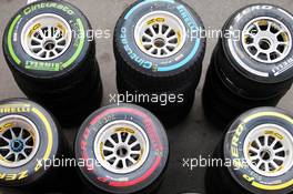 Pirelli tyres. 01.03.2015. Formula One Testing, Day Four, Barcelona, Spain.