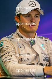 Nico Rosberg (GER) Mercedes AMG F1 in the FIA Press Conference. 23.08.2015. Formula 1 World Championship, Rd 13, Belgian Grand Prix, Spa Francorchamps, Belgium, Race Day.