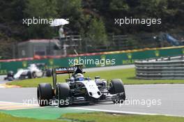 Sergio Perez (MEX) Sahara Force India F1 VJM08. 23.08.2015. Formula 1 World Championship, Rd 13, Belgian Grand Prix, Spa Francorchamps, Belgium, Race Day.