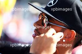 Lewis Hamilton (GBR) Mercedes AMG F1 on the drivers parade. 23.08.2015. Formula 1 World Championship, Rd 13, Belgian Grand Prix, Spa Francorchamps, Belgium, Race Day.