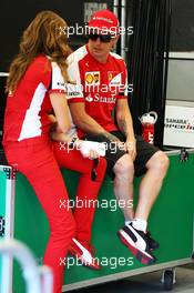 Kimi Raikkonen (FIN) Ferrari. 23.08.2015. Formula 1 World Championship, Rd 13, Belgian Grand Prix, Spa Francorchamps, Belgium, Race Day.