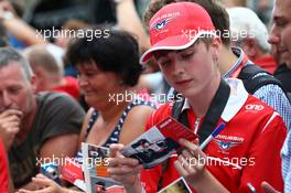 A Manor Marussia F1 Team fan. 20.08.2015. Formula 1 World Championship, Rd 11, Belgian Grand Prix, Spa Francorchamps, Belgium, Preparation Day.