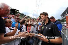 Romain Grosjean (FRA), Lotus F1 Team  20.08.2015. Formula 1 World Championship, Rd 11, Belgian Grand Prix, Spa Francorchamps, Belgium, Preparation Day.