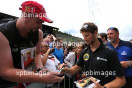 Romain Grosjean (FRA), Lotus F1 Team  20.08.2015. Formula 1 World Championship, Rd 11, Belgian Grand Prix, Spa Francorchamps, Belgium, Preparation Day.