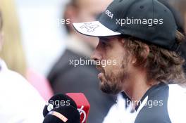 Fernando Alonso (ESP) McLaren. 20.08.2015. Formula 1 World Championship, Rd 11, Belgian Grand Prix, Spa Francorchamps, Belgium, Preparation Day.