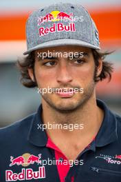 Carlos Sainz Jr (ESP) Scuderia Toro Rosso. 20.08.2015. Formula 1 World Championship, Rd 11, Belgian Grand Prix, Spa Francorchamps, Belgium, Preparation Day.