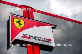 Scuderia Ferrari logo. 20.08.2015. Formula 1 World Championship, Rd 11, Belgian Grand Prix, Spa Francorchamps, Belgium, Preparation Day.