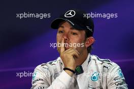 Nico Rosberg (GER) Mercedes AMG F1 in the post race FIA Press Conference. 19.04.2015. Formula 1 World Championship, Rd 4, Bahrain Grand Prix, Sakhir, Bahrain, Race Day.