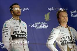 Lewis Hamilton (GBR), Mercedes AMG F1 Team and Nico Rosberg (GER), Mercedes AMG F1 Team  19.04.2015. Formula 1 World Championship, Rd 4, Bahrain Grand Prix, Sakhir, Bahrain, Race Day.