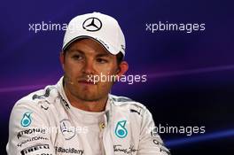Nico Rosberg (GER) Mercedes AMG F1 in the FIA Press Conference. 18.04.2015. Formula 1 World Championship, Rd 4, Bahrain Grand Prix, Sakhir, Bahrain, Qualifying Day.