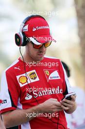 Sebastian Vettel (GER) Ferrari. 19.04.2015. Formula 1 World Championship, Rd 4, Bahrain Grand Prix, Sakhir, Bahrain, Race Day.