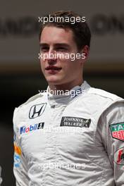 Stoffel Vandoorne (BEL), third driver, McLaren F1 Team  12.11.2015. Formula 1 World Championship, Rd 18, Brazilian Grand Prix, Sao Paulo, Brazil, Preparation Day.