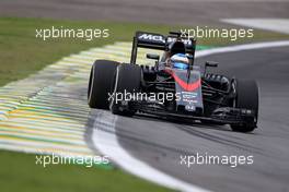 Fernando Alonso (ESP), McLaren Honda  12.11.2015. Formula 1 World Championship, Rd 18, Brazilian Grand Prix, Sao Paulo, Brazil, Preparation Day.