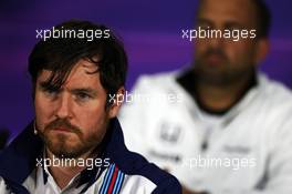 Rob Smedley (GBR) Williams Head of Vehicle Performance in the FIA Press Conference. 05.06.2015. Formula 1 World Championship, Rd 7, Canadian Grand Prix, Montreal, Canada, Practice Day.