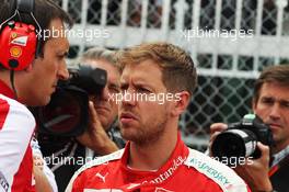 Sebastian Vettel (GER) Ferrari on the grid. 07.06.2015. Formula 1 World Championship, Rd 7, Canadian Grand Prix, Montreal, Canada, Race Day.