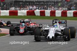 Felipe Massa (BRA) Williams FW37. 07.06.2015. Formula 1 World Championship, Rd 7, Canadian Grand Prix, Montreal, Canada, Race Day.