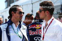 (L to R): Adrian Sutil (GER) Williams Reserve Driver with Paul di Resta (GBR) DTM Driver. 06.06.2015. Formula 1 World Championship, Rd 7, Canadian Grand Prix, Montreal, Canada, Qualifying Day.