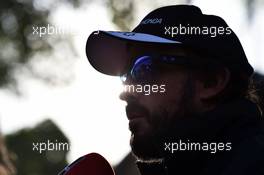 Fernando Alonso (ESP) McLaren with the media. 10.04.2015. Formula 1 World Championship, Rd 3, Chinese Grand Prix, Shanghai, China, Practice Day.