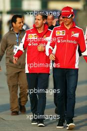 (L to R): Sebastian Vettel (GER) Ferrari with Esteban Gutierrez (MEX) Ferrari Test and Reserve Driver. 10.04.2015. Formula 1 World Championship, Rd 3, Chinese Grand Prix, Shanghai, China, Practice Day.