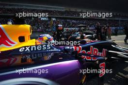 Daniel Ricciardo (AUS) Red Bull Racing RB11 on the grid. 12.04.2015. Formula 1 World Championship, Rd 3, Chinese Grand Prix, Shanghai, China, Race Day.