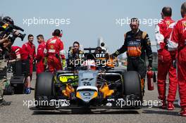 Nico Hulkenberg (GER) Sahara Force India F1 VJM08 on the grid. 12.04.2015. Formula 1 World Championship, Rd 3, Chinese Grand Prix, Shanghai, China, Race Day.