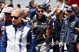 Romain Grosjean (FRA) Lotus F1 Team on the drivers parade. 12.04.2015. Formula 1 World Championship, Rd 3, Chinese Grand Prix, Shanghai, China, Race Day.