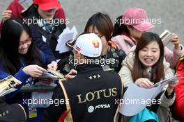 Pastor Maldonado (VEN), Lotus F1 Team  09.04.2015. Formula 1 World Championship, Rd 3, Chinese Grand Prix, Shanghai, China, Preparation Day.