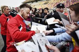Will Stevens (GBR) Manor Marussia F1 Team signs autographs for the fans. 09.04.2015. Formula 1 World Championship, Rd 3, Chinese Grand Prix, Shanghai, China, Preparation Day.