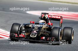 Romain Grosjean (FRA) Lotus F1 E23. 08.05.2015. Formula 1 World Championship, Rd 5, Spanish Grand Prix, Barcelona, Spain, Practice Day.