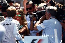Race winner Nico Rosberg (GER) Mercedes AMG F1 celebrates with his wife Vivian Rosberg (GER) in parc ferme. 10.05.2015. Formula 1 World Championship, Rd 5, Spanish Grand Prix, Barcelona, Spain, Race Day.