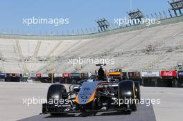 Sahara Force India F1 Team new team livery. 22.01.2015. Autodromo Hermanos Rodriguez Circuit Visit, Mexico City, Mexico. Thursday 22nd January 2015.