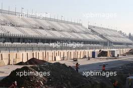 Track construction.  22.01.2015. Autodromo Hermanos Rodriguez Circuit Visit, Mexico City, Mexico. Thursday 22nd January 2015.