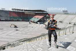 Nico Hulkenberg (GER) Sahara Force India F1. 22.01.2015. Autodromo Hermanos Rodriguez Circuit Visit, Mexico City, Mexico. Thursday 22nd January 2015.