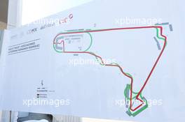 Circuit map. 22.01.2015. Autodromo Hermanos Rodriguez Circuit Visit, Mexico City, Mexico. Thursday 22nd January 2015.