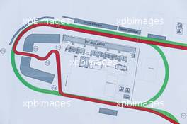Circuit plan details. 22.01.2015. Autodromo Hermanos Rodriguez Circuit Visit, Mexico City, Mexico. Thursday 22nd January 2015.