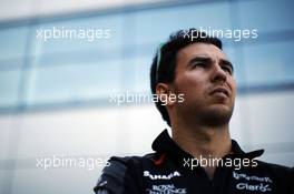 Sergio Perez (MEX) Sahara Force India F1. 03.07.2015. Formula 1 World Championship, Rd 9, British Grand Prix, Silverstone, England, Practice Day.