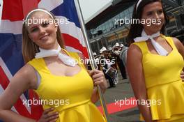 Grid girls. 05.07.2015. Formula 1 World Championship, Rd 9, British Grand Prix, Silverstone, England, Race Day.