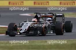 Nico Hulkenberg (GER) Sahara Force India F1 VJM08. 05.07.2015. Formula 1 World Championship, Rd 9, British Grand Prix, Silverstone, England, Race Day.