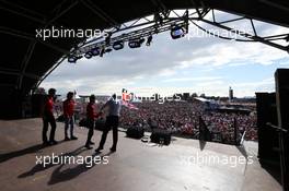 Tony Jardine (GBR) with the Manor Marussia F1 Team at the post race concert. 05.07.2015. Formula 1 World Championship, Rd 9, British Grand Prix, Silverstone, England, Race Day.