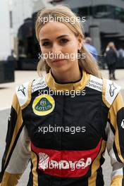 Carmen Jorda (ESP) Lotus F1 Team Development Driver. 05.07.2015. Formula 1 World Championship, Rd 9, British Grand Prix, Silverstone, England, Race Day.