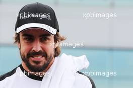 Fernando Alonso (ESP) McLaren on the drivers parade. 05.07.2015. Formula 1 World Championship, Rd 9, British Grand Prix, Silverstone, England, Race Day.