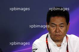Yasuhisa Arai (JPN) Honda Motorsport Chief Officer in the FIA Press Conference. 24.07.2015. Formula 1 World Championship, Rd 10, Hungarian Grand Prix, Budapest, Hungary, Practice Day.