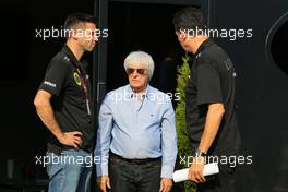 Bernie Ecclestone (GBR) and Federico Gastaldi (ARG), Team Manager, Lotus F1 Team  24.07.2015. Formula 1 World Championship, Rd 10, Hungarian Grand Prix, Budapest, Hungary, Practice Day.