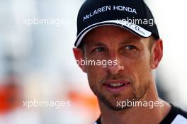 Jenson Button (GBR) McLaren. 24.07.2015. Formula 1 World Championship, Rd 10, Hungarian Grand Prix, Budapest, Hungary, Practice Day.