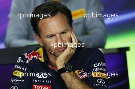 Christian Horner (GBR) Red Bull Racing Team Principal in the FIA Press Conference. 24.07.2015. Formula 1 World Championship, Rd 10, Hungarian Grand Prix, Budapest, Hungary, Practice Day.