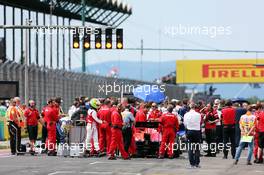 Roberto Merhi (ESP) Manor Marussia F1 Team on the grid. 26.07.2015. Formula 1 World Championship, Rd 10, Hungarian Grand Prix, Budapest, Hungary, Race Day.